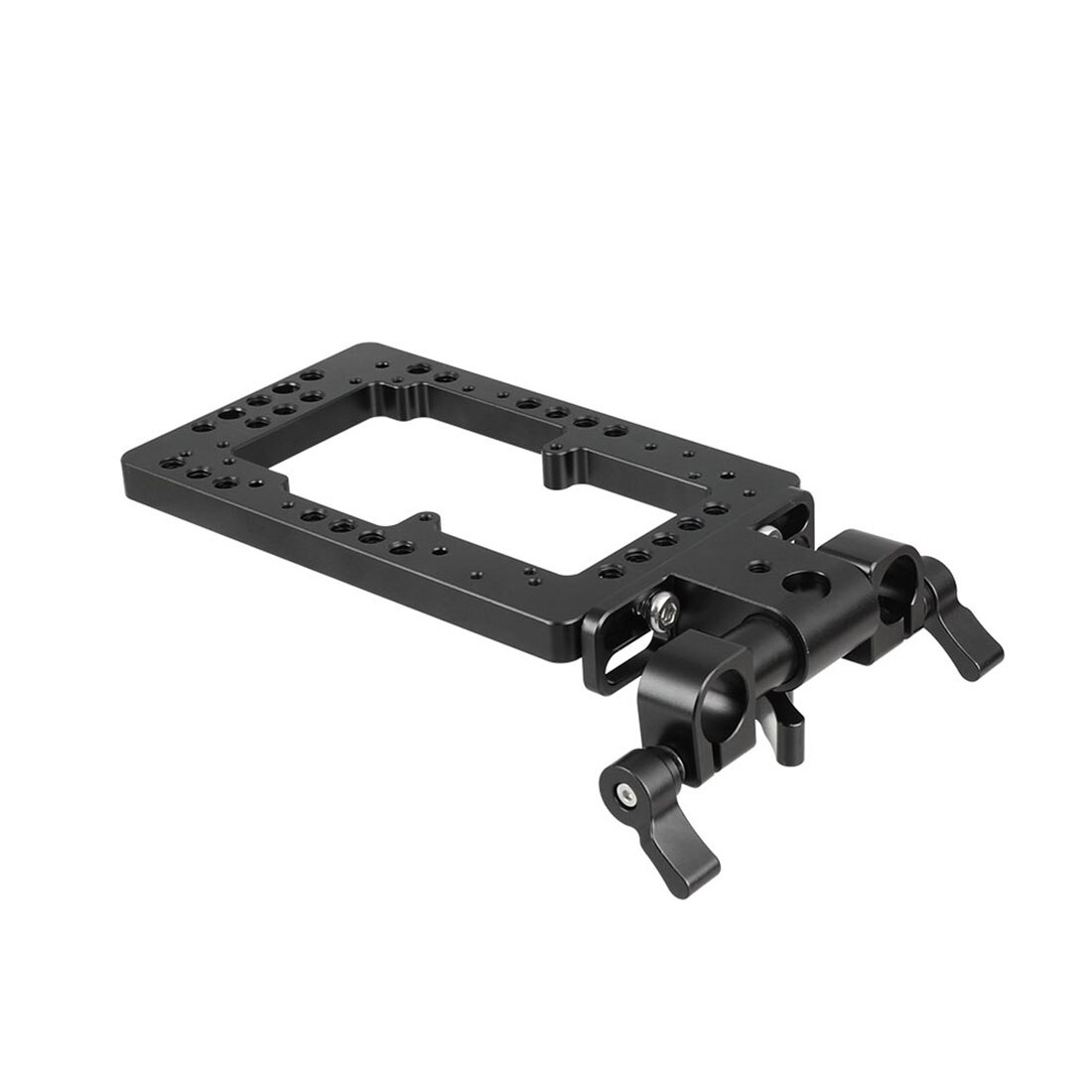 Versátil placa de bateria dupla lateral sistema apoio 1/4 m3 montagem ajustável 15mm haste braçadeira rotatable para conversor de divisor de energia