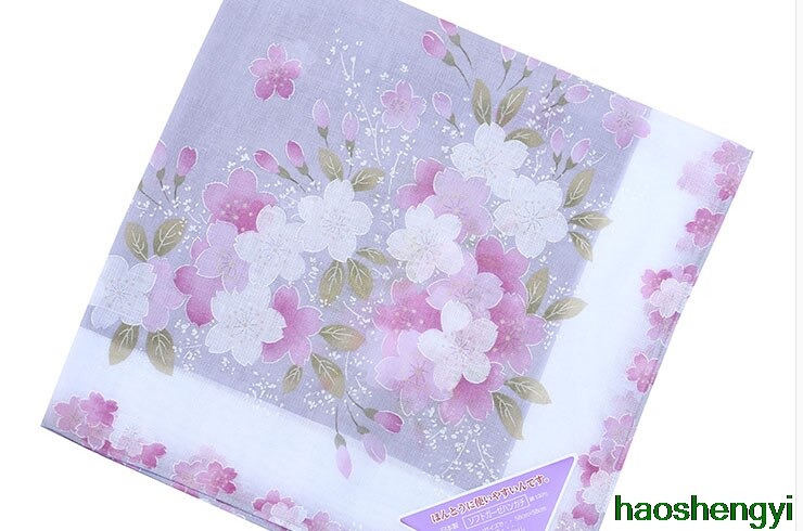 Dunne Dames Vierkante Zakdoek, Japanse Stijl Cherry Zakdoek,