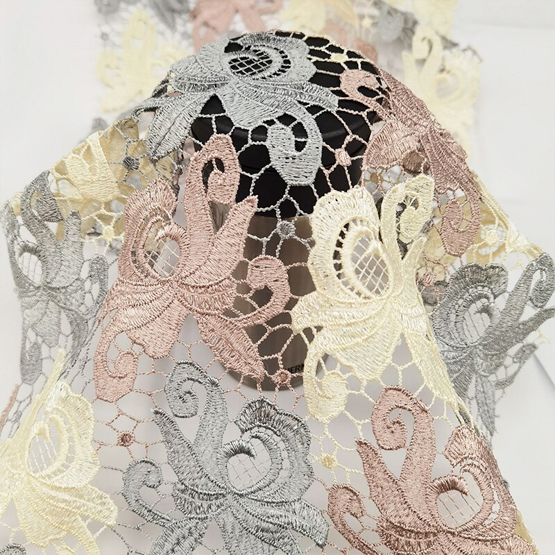 African Style Guipure Lace Fabric Nigerian Cord Lace Fabric For Women Wedding Dress