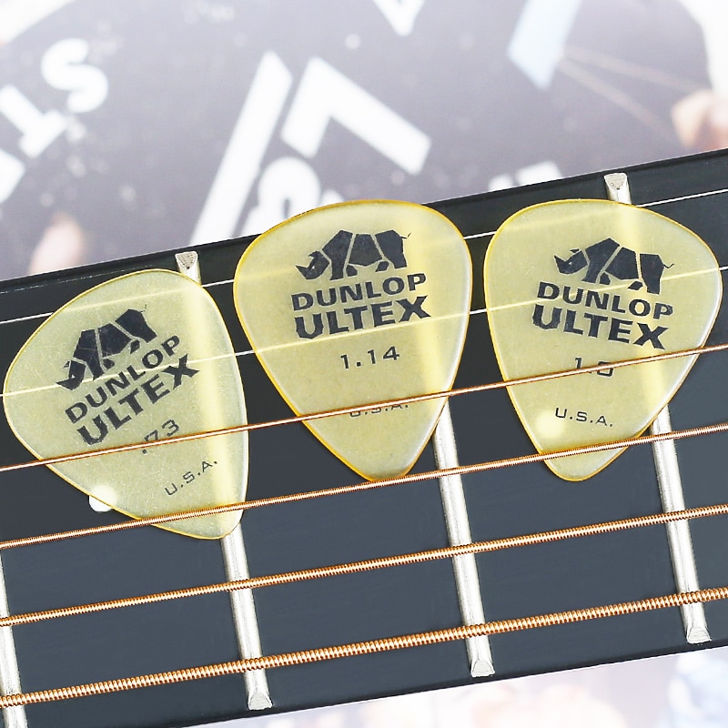 Dunlop-púas de guitarra estándar Ultex, mediador Plectrum, 1 unidad, 0,6mm/0,73mm/1,0mm/1,14mm, mediador de bajo, púas de guitarra eléctrica acústica