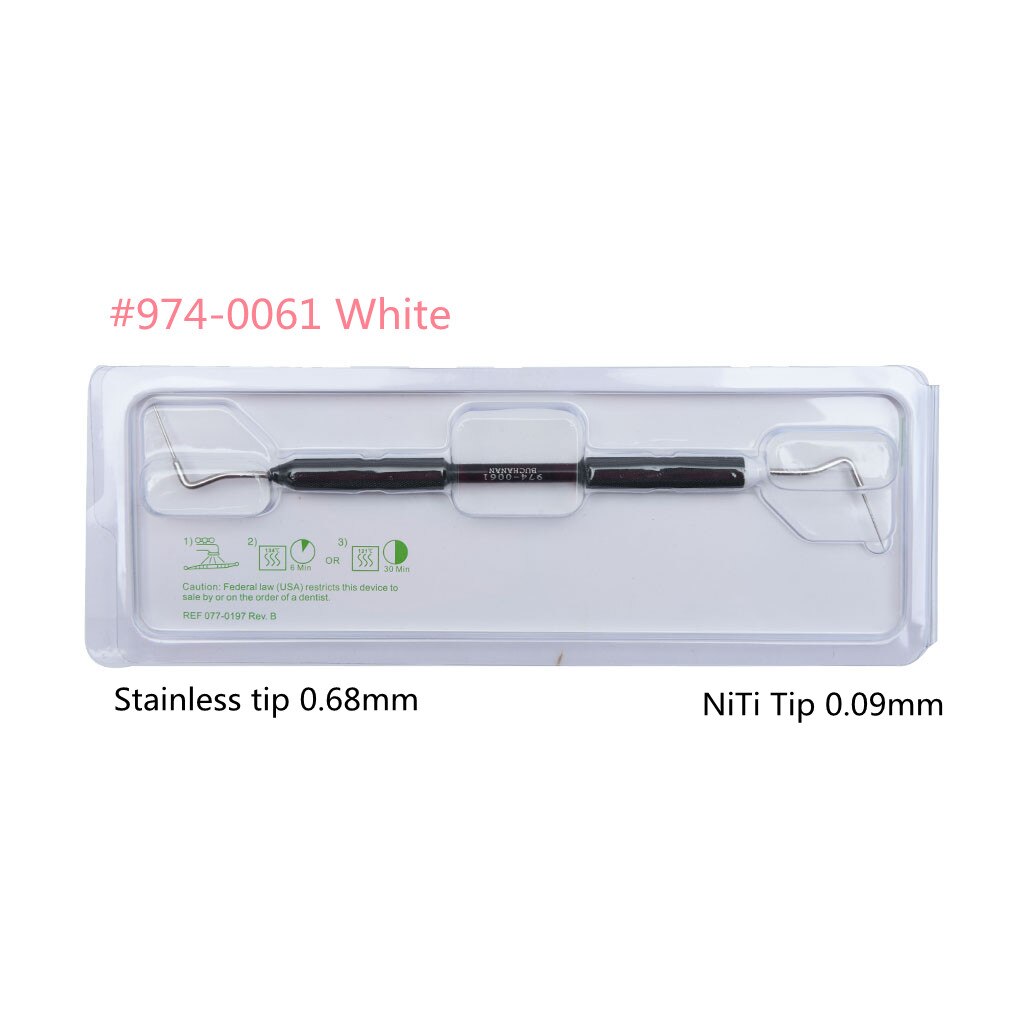 1Pc Zahn Endo Hand Stopfer Wurzel Kanal Füllstoff Endodontie Füllen Obturation Niti Spitze Zahnmedizin Labor Werkzeuge Vertikale Druck Gerät: 0061 Weiß
