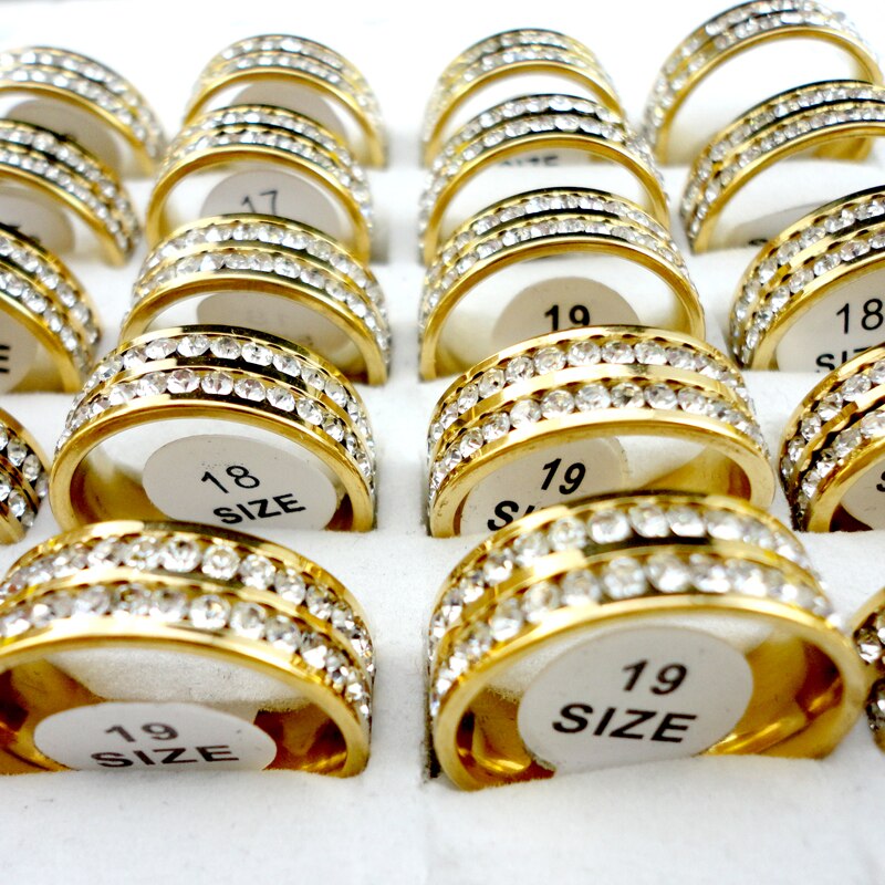 1 Pcs vrouwen Ring Stijl Gold Classic Engagement Trouwringen voor Vrouwen Sieraden Ring Veel LR424