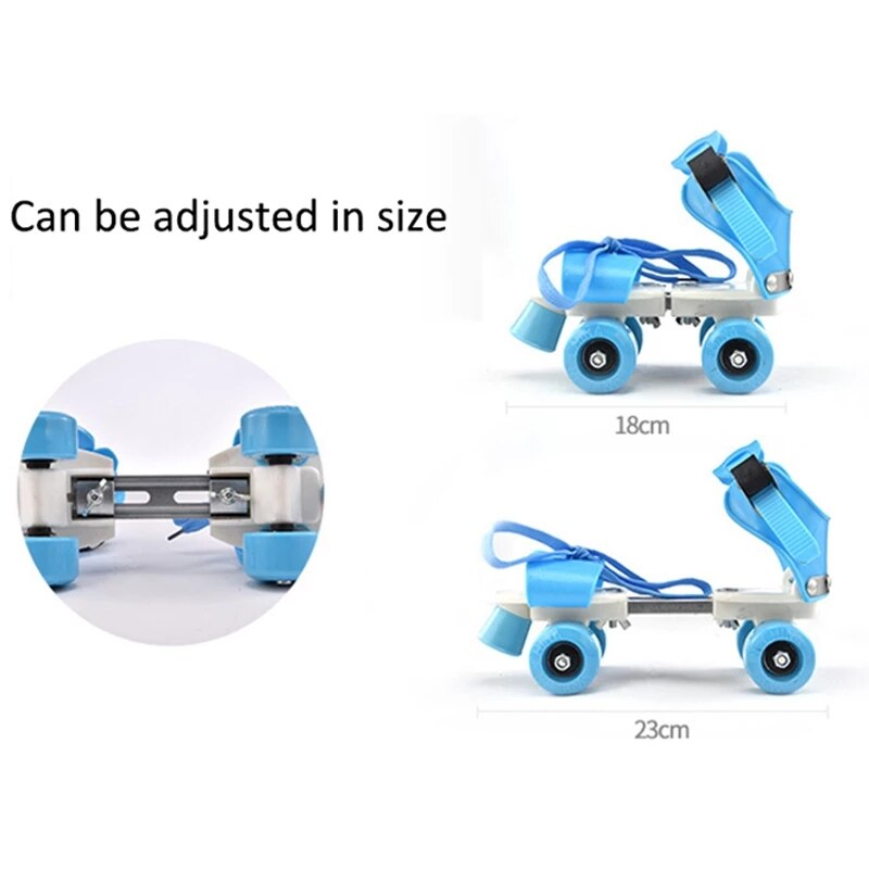 Maat Verstelbaar Kinderen Rolschaatsen Dubbele Rij 4 Wielen Schaatsen Schoenen Schuiven Inline Skates Kids Roller Sneakers -40