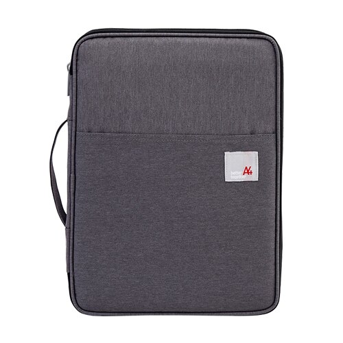 Multi-functional A4 Document Bags Filing Pouch Portable Waterproof Oxford Cloth Organized Tote For Notebooks Pens Computer Stuff: A Dark Grey Bag