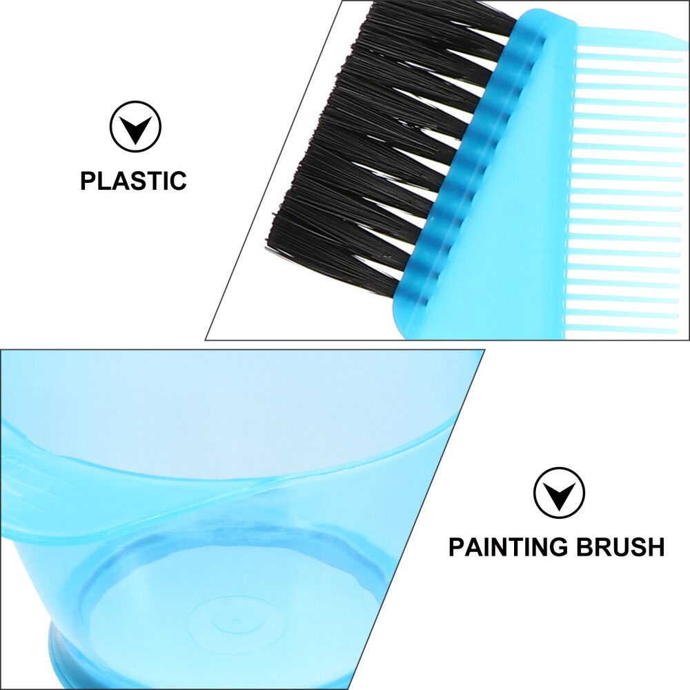 3 Sets Hair Coloring Kit DIY Salon Hair Dye Bowl Hair Tinting Tool Dye Brush