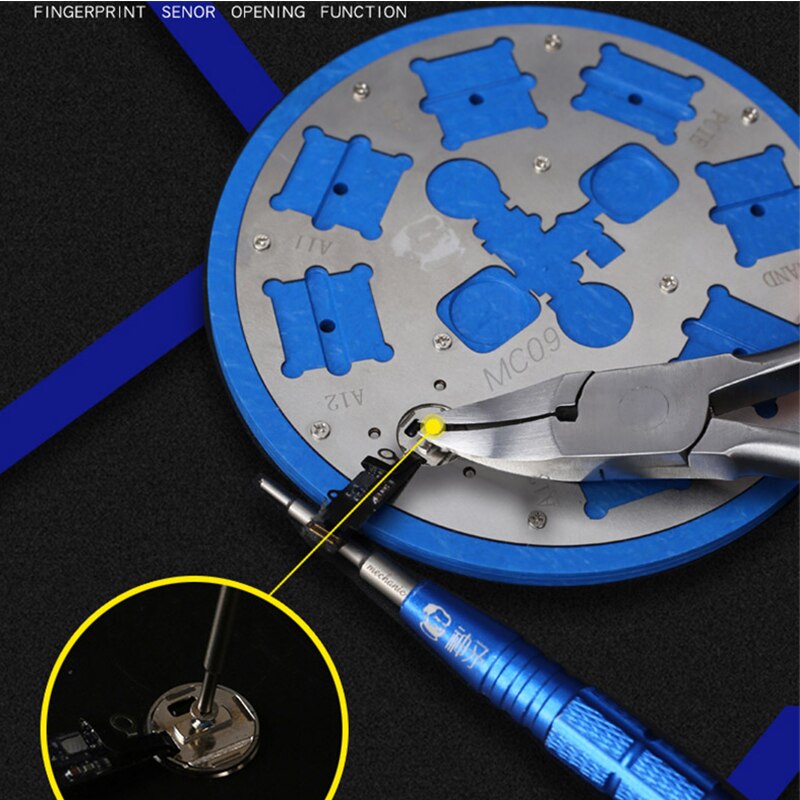 MECHANIC MC09 PCIE NAND Chip Slot-holder for Phone A13 A12 A11 A10 A9 Microscope Glue Remove Base 6-8 Fingerprint Repair Fixture