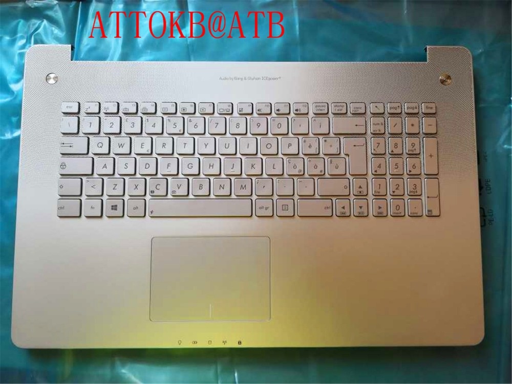 HET standaard Laptop palmrest Toetsenbord voor ASUS N750 N750JK N750JV ITALIË whitelight met cover C