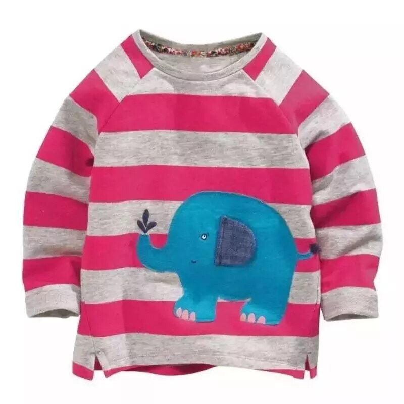 T-Shirt Manica Lunga di Modo Hoodied Maglione Dei Bambini Del Fumetto Primavera Magliette E Camicette Del Bambino Solido Vestiti Cappotto