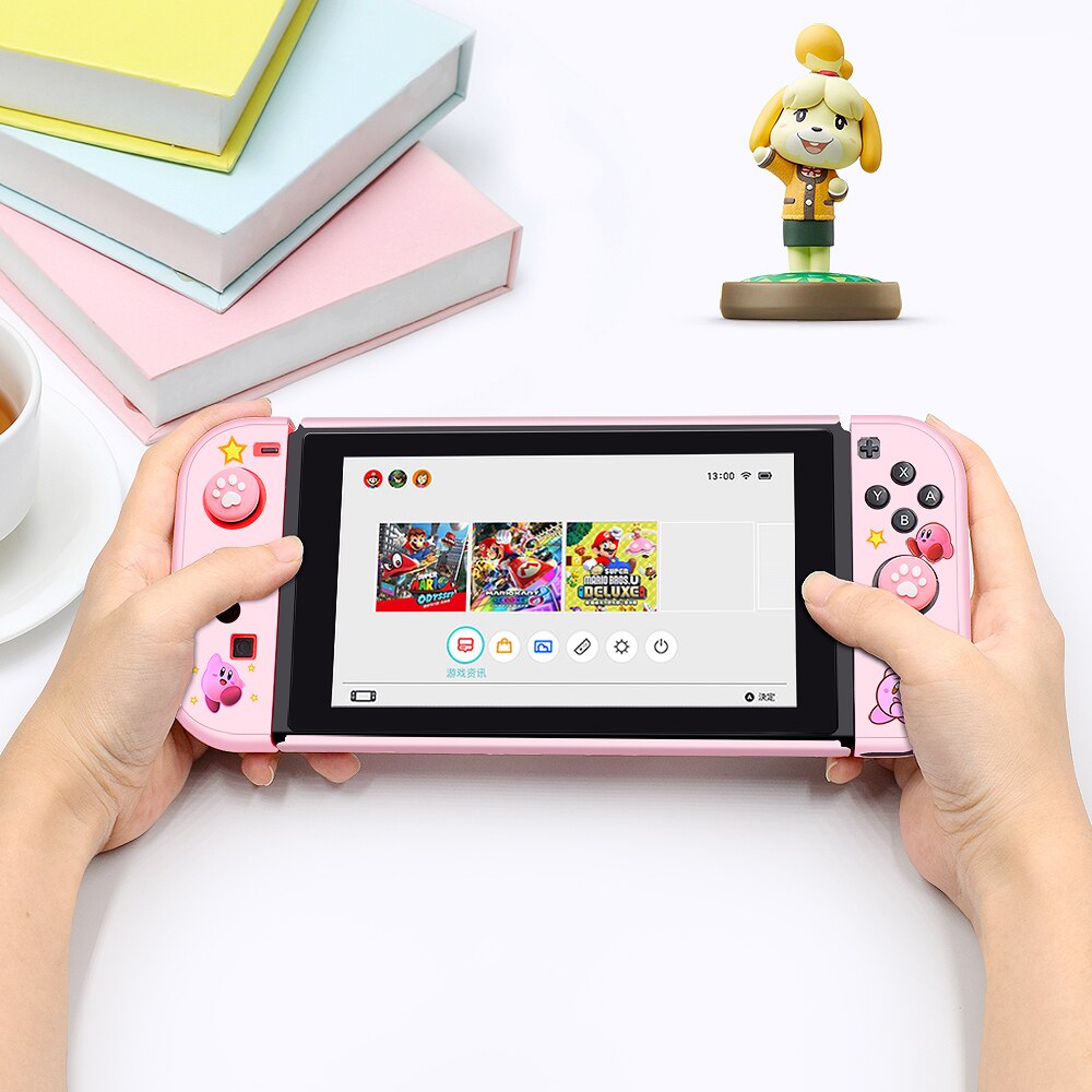 Pink Nintend Switch NS Protective Case Cover Shell For Nitendo Switch Console Joy-Con Controller Anti-Slip Shell Direct Docking