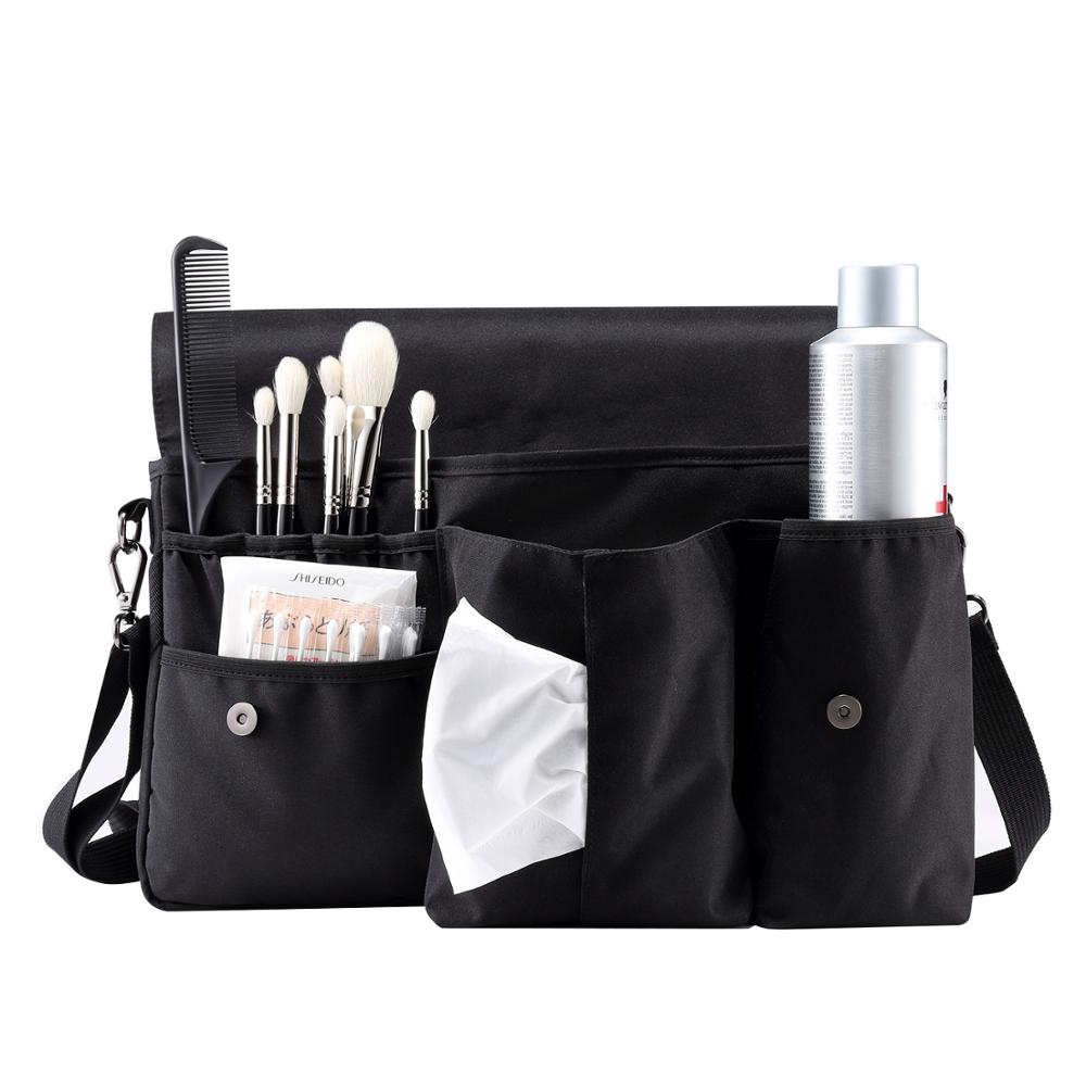 Rownyeon Make-Up Artist Bag Studio Tas Taille Tas Borstels Opslag Voor Make-Up Artist Haar Stylist Met Tissue Pocket Borstels Houder