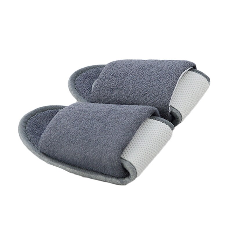 Simple Slippers Men Women Hotel Travel Spa Portable Slippers Solid Folding House Home Floor Towel Slippers Indoor: Gray