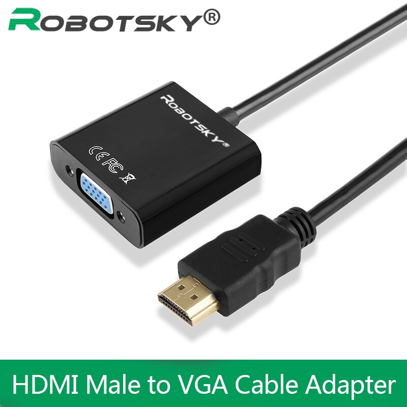 HDMI naar VGA Kabel HDMI Male naar VGA RGB Female HDMI naar VGA Video Converter Adapter Kabels HD 1080 P voor PC Laptop