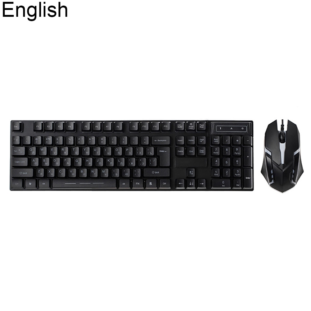 USB Wired Backlight Gaming Mechanical Keyboard Mouse Set Computer Accessory