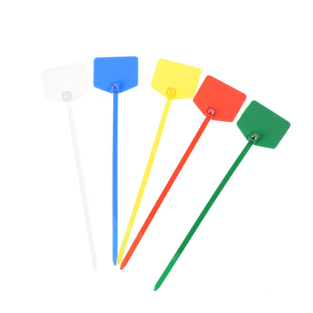 100pcs/lot Network cable identification Mark Signs ties Nylon straps label tag tie