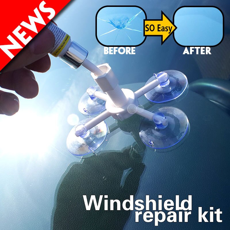 Auto Fenster Reparatur Harz Aushärtung Kleber Windschutzscheibe Reparatur Bausatz DIY Auto Fenster Wiederherstellung Werkzeuge Glas Kratzer Riss Entfernen Pflege einstellen