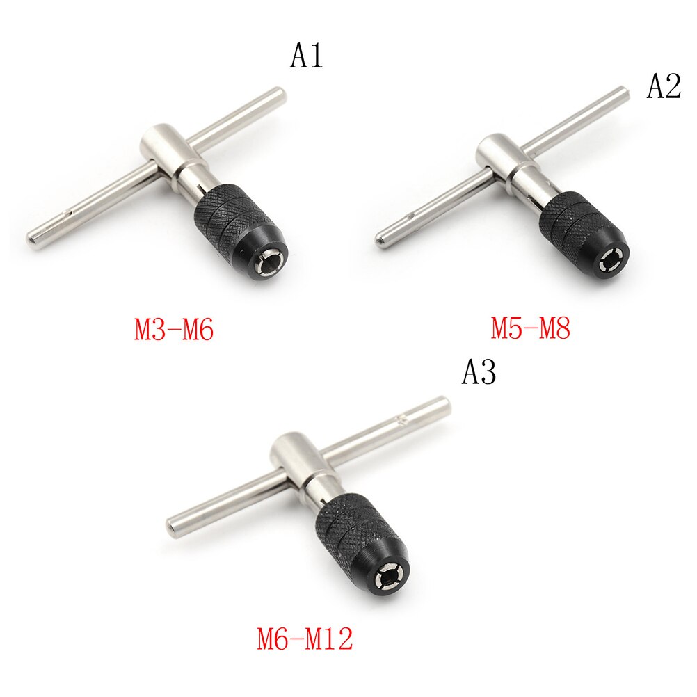 T-manilla grifo llave de mandril M3-M6 M5-M8 M6-M12 herramienta de mano tipo T rosca titular de la manija ajustable tornillo macho de rosca herramienta