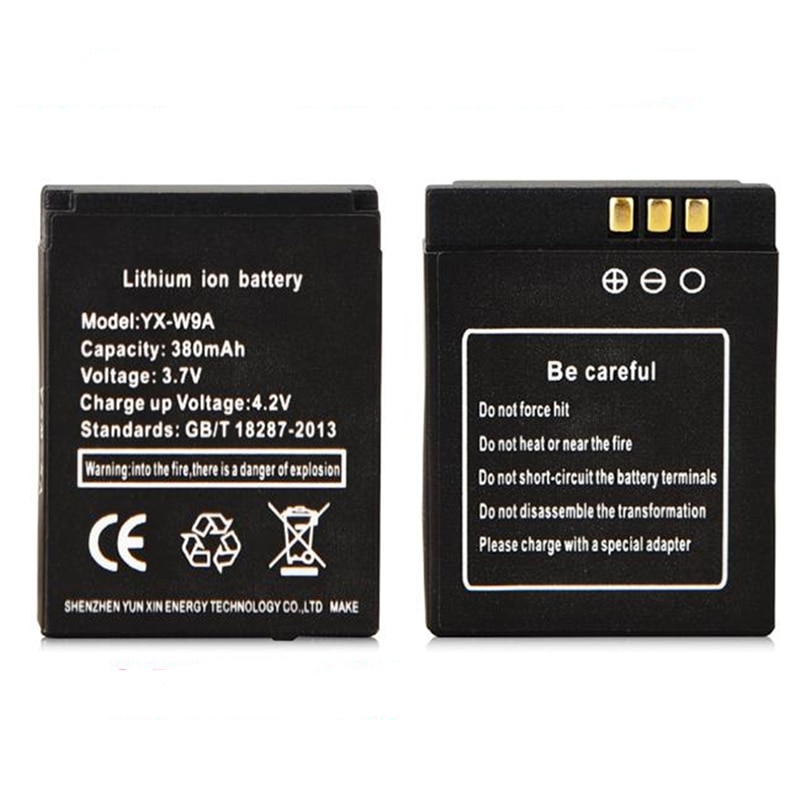 Batería recargable de 3,7 V y 380mAh para reloj inteligente DZ09, batería de polímero de iones de litio para KSW-S6, KSW-S6, A1
