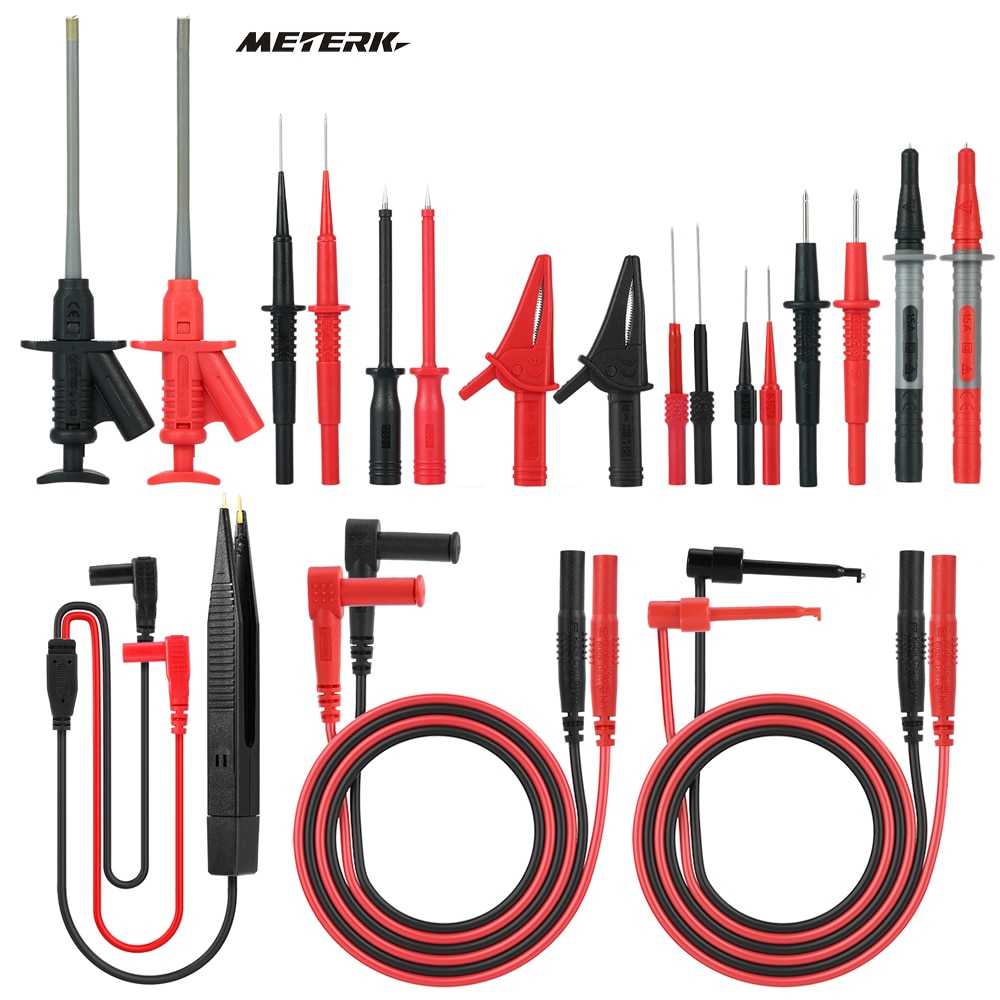 Meterk MK30 Electronic Test Lead Kits Multimeter Lead with Alligator Clips Accessories forDMM Digital Multi Meter & Clamp Meters