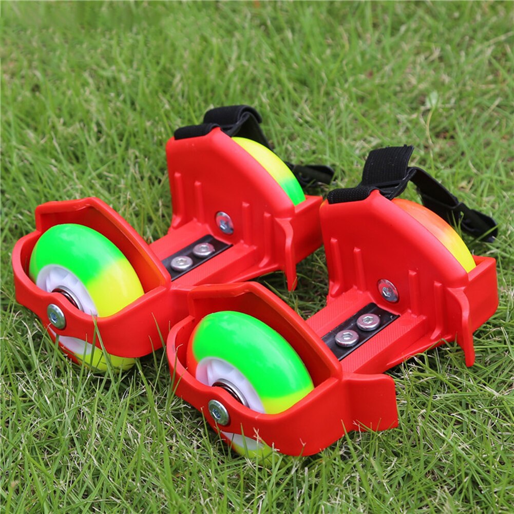 1 par de zapatos de dos ruedas para niños, zapatos de tacón de patín con luz ajustable para de Chico, conducción nocturna intermitente: Red