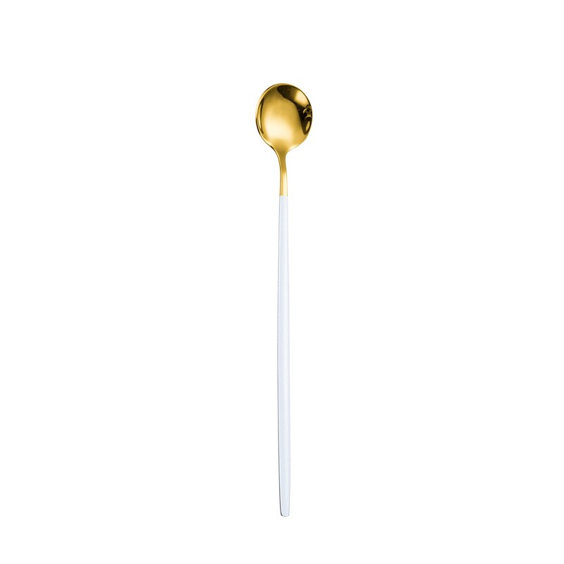 Hjem spisestel sæt guld 18/10 rustfrit stål bestik sæt gaffel ske kniv opvaskemaskine tåler sølvtøj bestik sæt: Isske