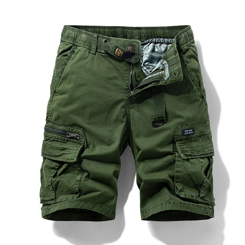 Herre sommer bomuld cargo camouflage shorts herretøj afslappet ridebukser bermuda strand joggers herre: 32 / Brun