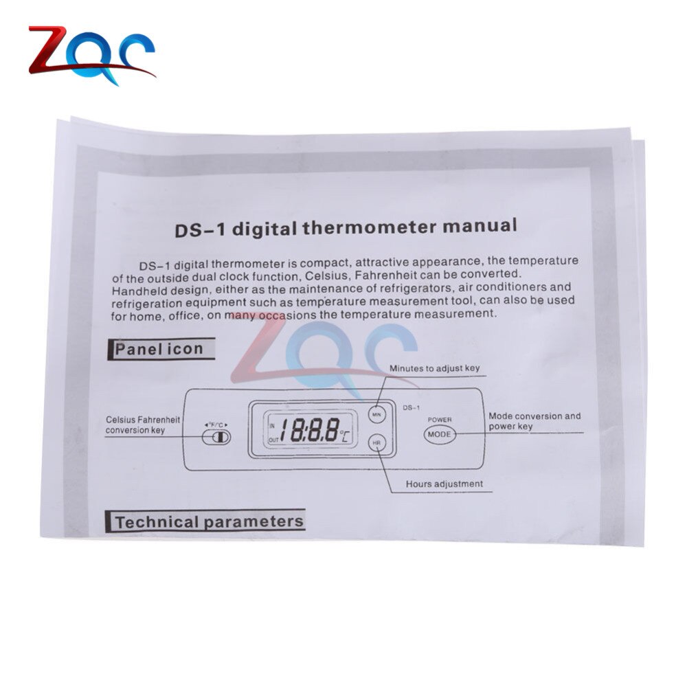 Car Digital Thermometer Auto A/C Digital LCD Display Temperature Tester Meter for Automotive Car Vehicle