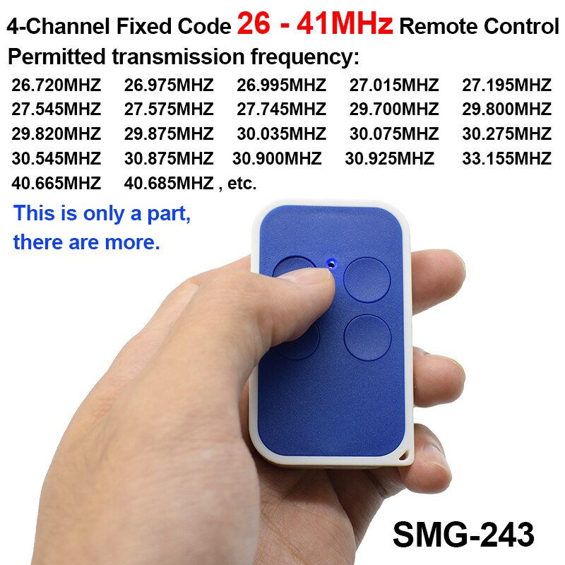 Hormann hse 4 40.685 mhz 40 mhz fjernkontroll erstatning klon fob hsm 4