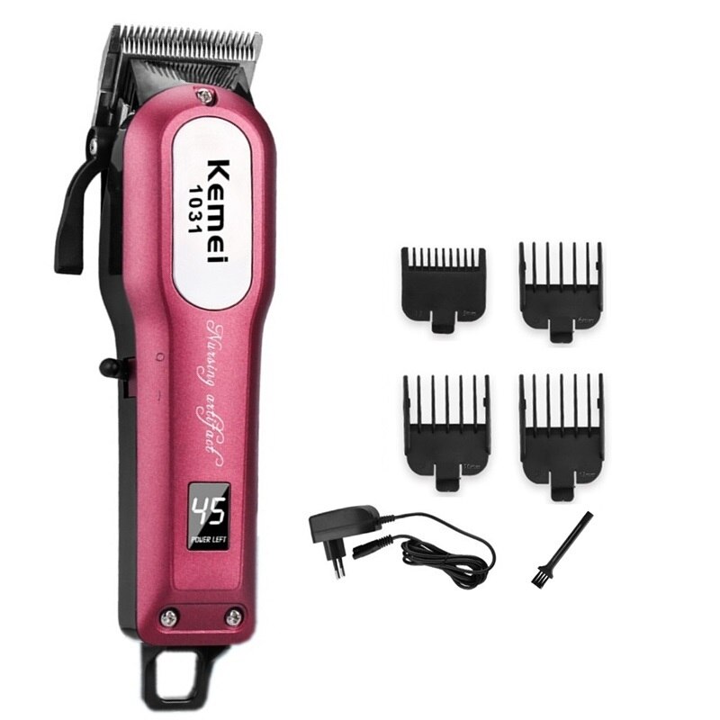 Cord/cordless hair clipper rechargeable hair trimmer for men electric cutter hair cutting machine hair cut barber: 4pcs comb