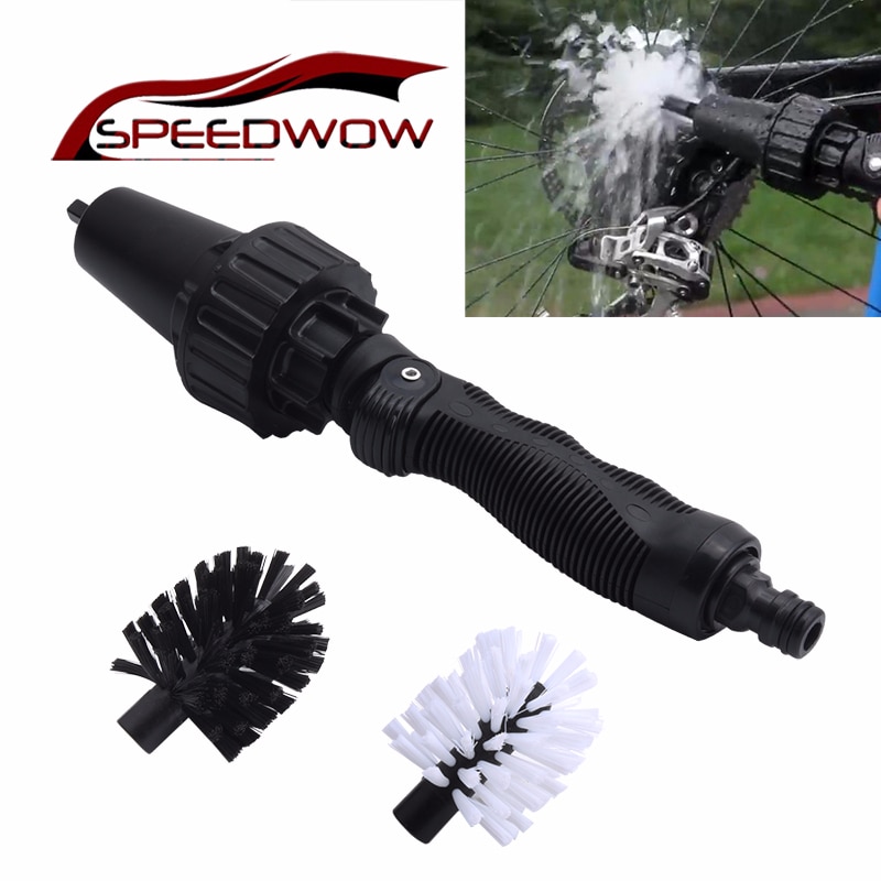 Speedwow bil motorcykel cykel hjul däck fälg skrubba vattendriven roterande rengöring skrubba bilhandtag tvätta skrubba rena verktyg