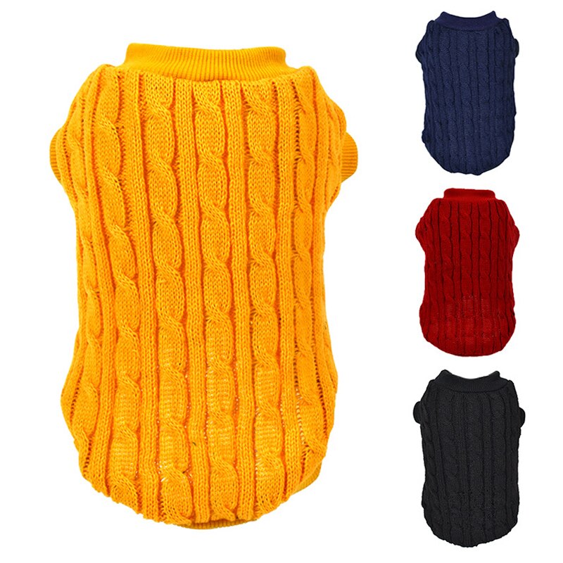 Koiran vaatteet chihuahua lemmikkikoirat neuleet koiran villapaita pentu lämmin takki neulottu koiran vaatteet talvi koiran puku vaatteet