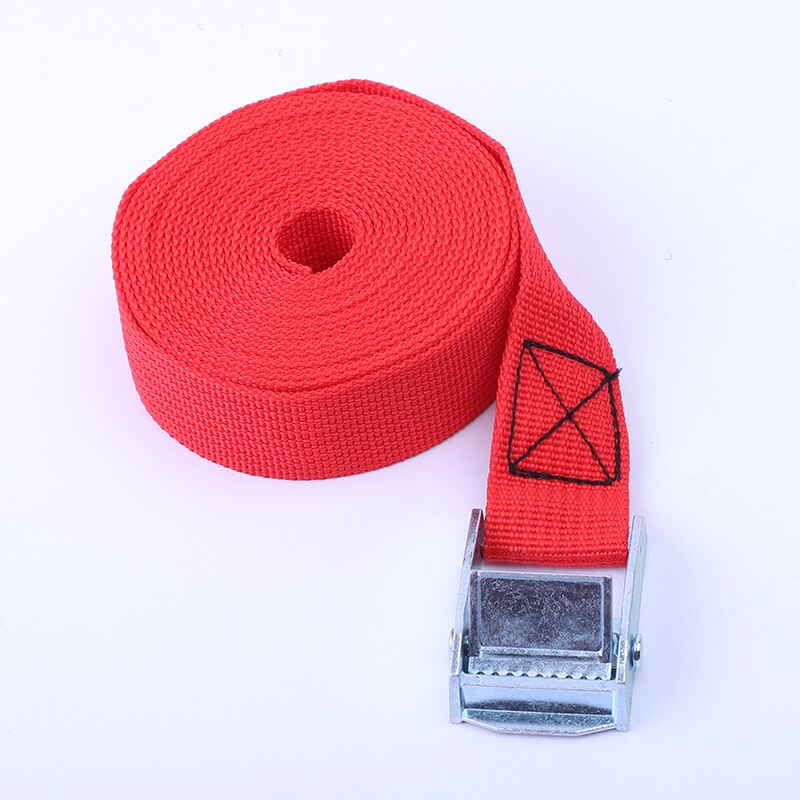 Corde de Tension de voiture de 2M, sangle fixe de cargaison, support de toit, sangles d'arrimage, ceinture d'attache à cliquet avec boucle, ceinture de rangement à cliquet: D