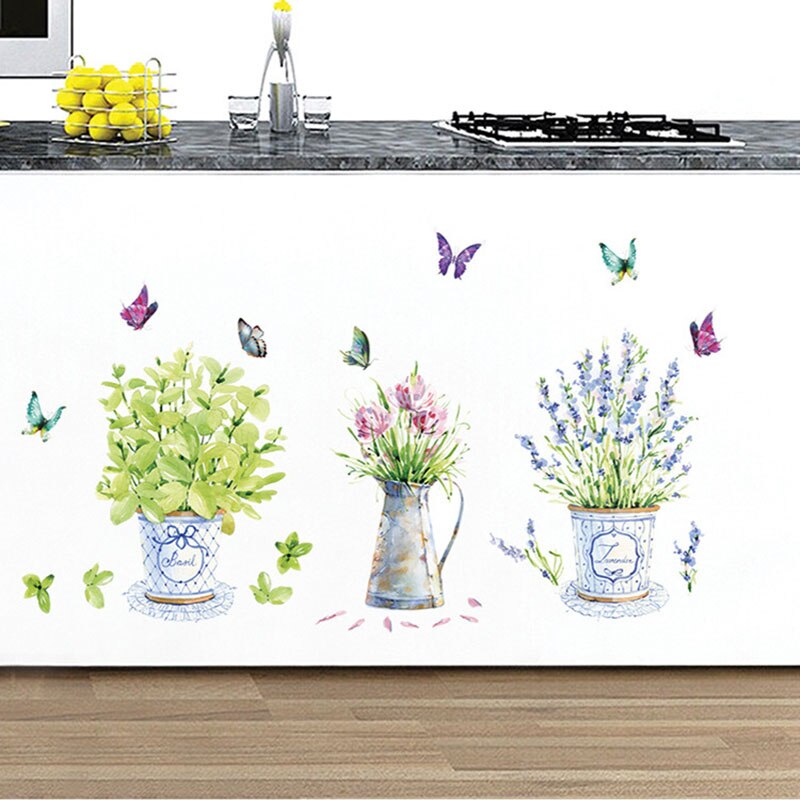 3 st blommor växter bonsai väggdekaler för barnrum vardagsrum heminredning väggdekor heminredning sovrum fönster glas