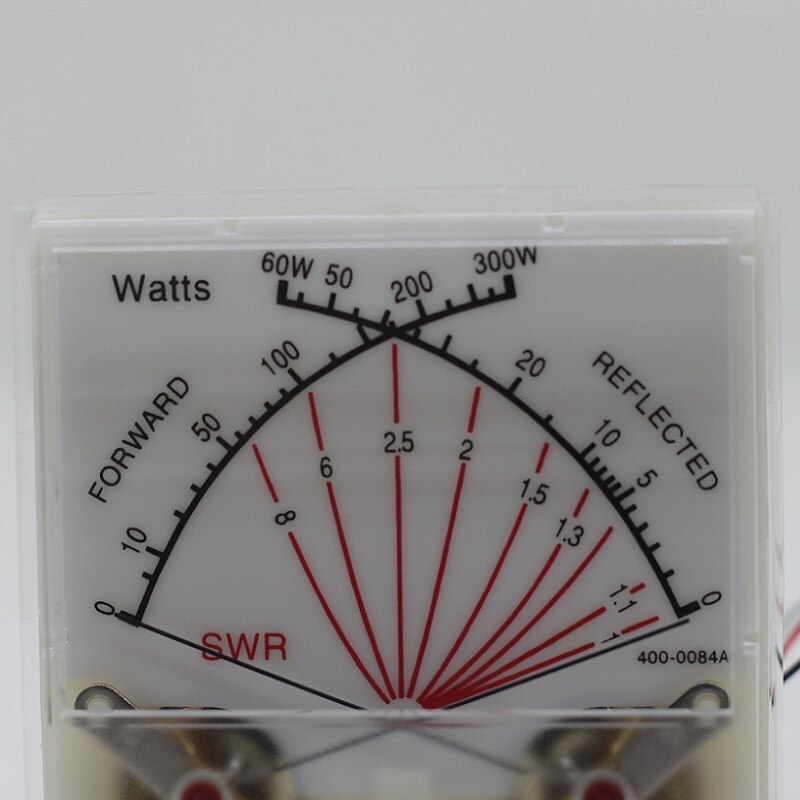 Watts VU Meter Head Radio Station Power Meter Transmitter with Backlight 12V SWR White
