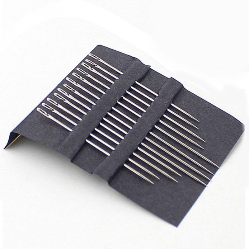 12 stks/partij blind Naalden goud staart te gaan door van side hand naaien borduren tool DIY handwerken Naaien Naalden