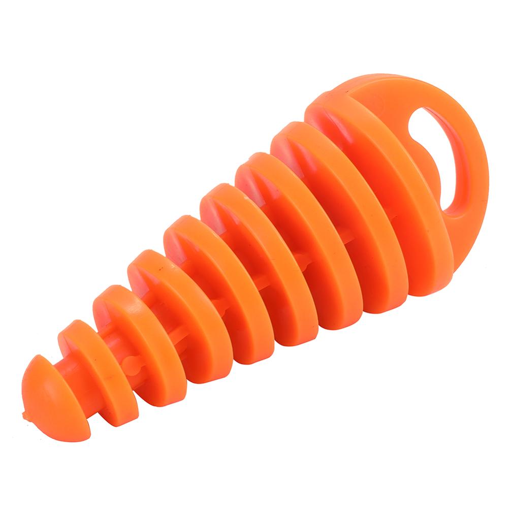 1 stk pvc air-bleeder stik udstødning lyddæmper lyddæmper vaskeprop rørbeskytter motorcykel udstødningsrør motocross udstødning: Orange