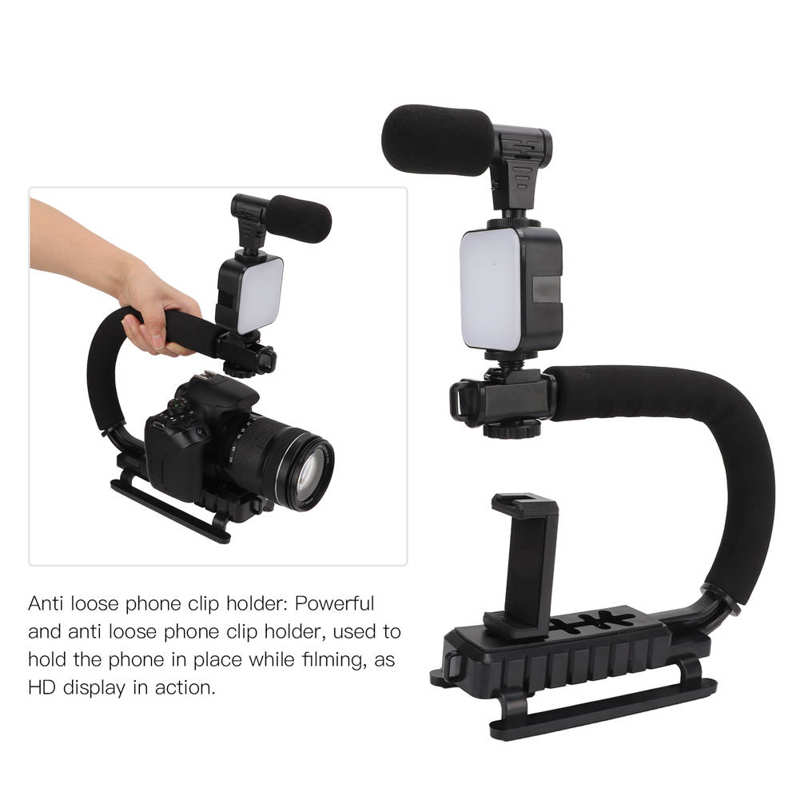 U Shape Camera Stabilizer Handheld Camera Stabilizer Upholstered Handle for Outdoor for Shooting