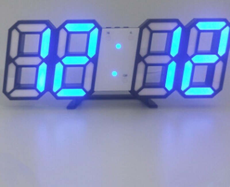 LED Digital Wall Clock with 3 levels Brightness Alarm Clock Wall Hanging Clock Wall clock Home decor Digital Clocks: blue