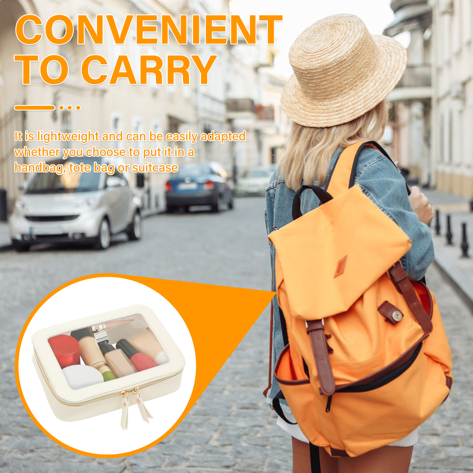 Bolsa de cosméticos pequeña, bolsa de maquillaje transparente de PVC con cremallera, bolsa de aseo impermeable de viaje, organizador de artículos cuadrado multifuncional para mujer