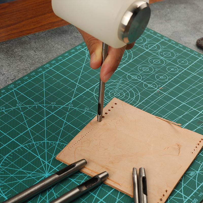 RORGETO Hole Hollow Punch Leather Hole Punch Cutter 0.5mm-5mm Belt Punch Round Hollow Hole Steel Belt Watch Band Puncher