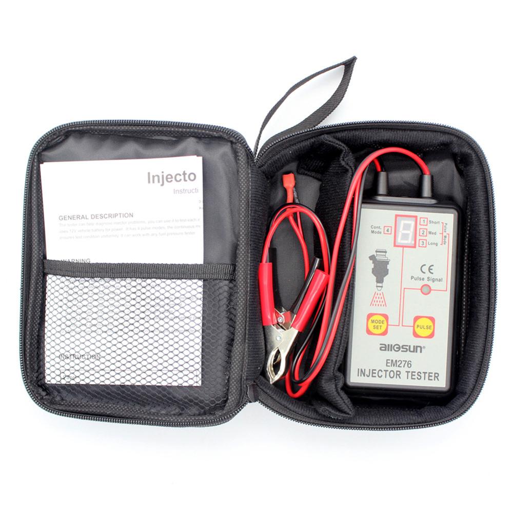 Em276 injektor tester 12v brændstof injektor 4 pluse modes tester kraftfuldt brændstof system scanningsværktøj  em276 bil tester