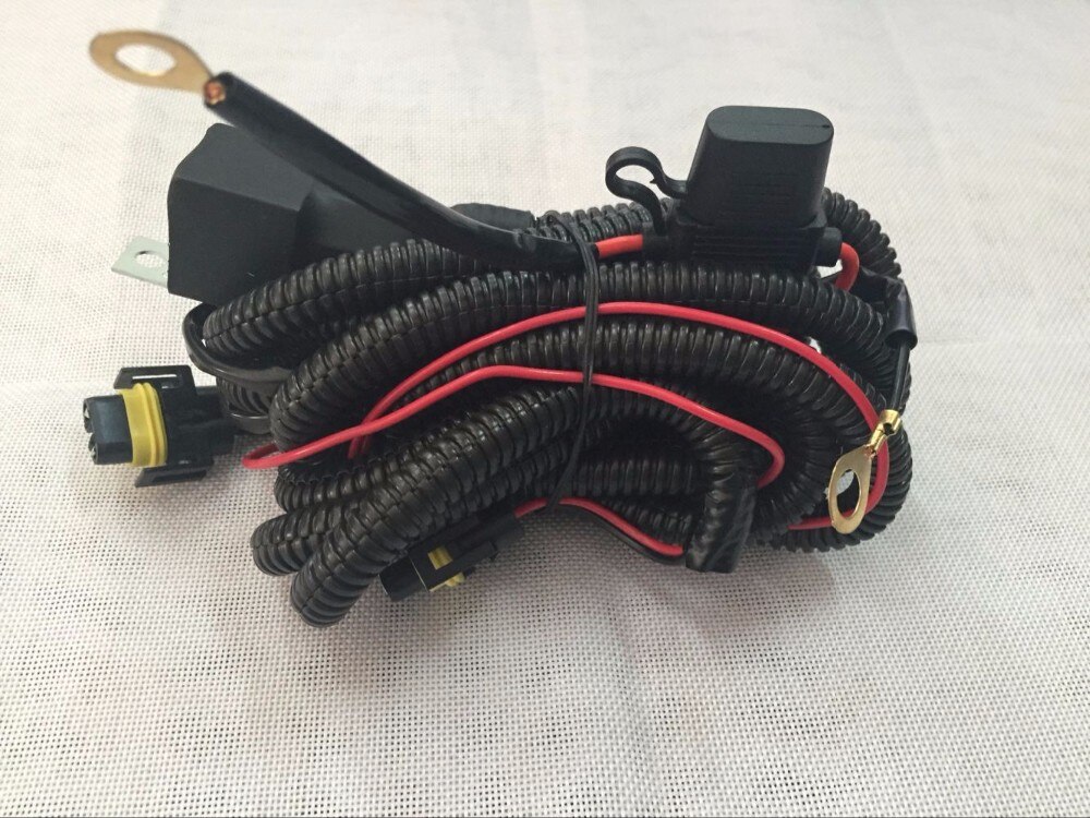 SWIEES OEM fog lamps line VW Fog Light Lamp Wires Harness Cable With Fuse For VW Polo Golf Jetta MK5 MK6 100CM