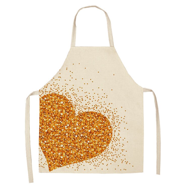 1Stck verrotten Lippen knapp Küche Schürzen Für Frauen Baumwolle Leinen Lätzchen Haushalt Reinigung Schürze Hause Kochen Schürze 53*65cm WQL0114: 2WQ-WQL0114-1