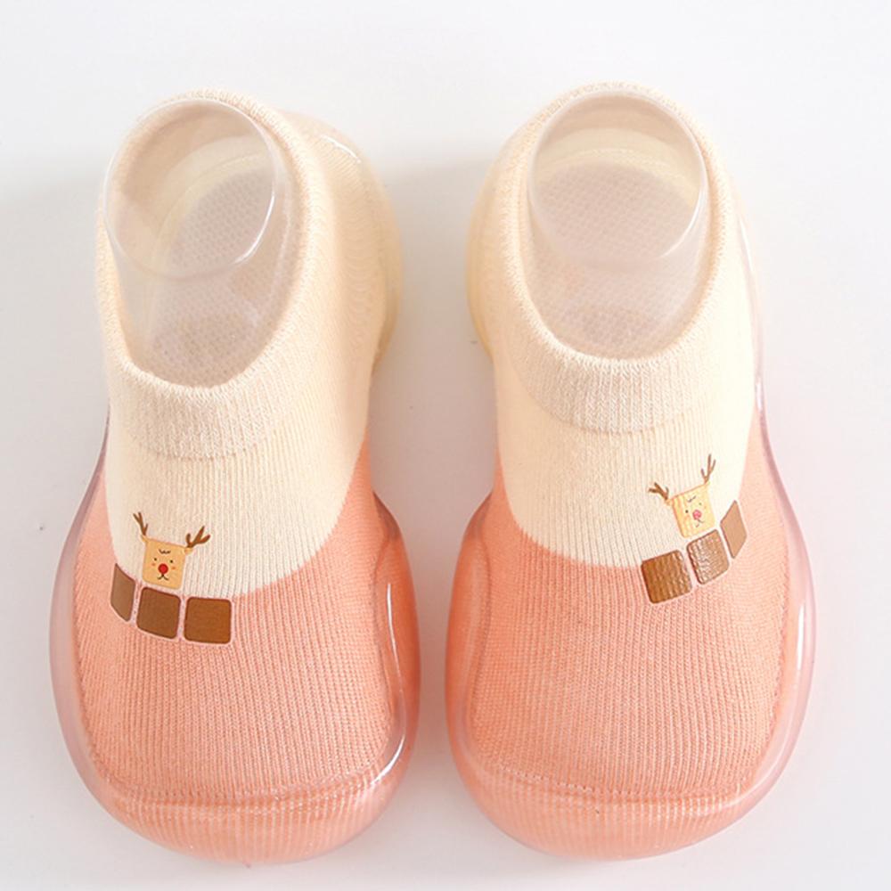Baby toddler Shoes Cute Summer Baby Rubber Sole Anti Slip Socks Low-Cut Breathable Prewalker Shoes Color matching is interesting: Skin Pink / 14
