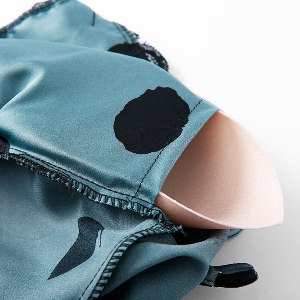 Dames Sexy Satijn Night Robe Jurk Kant Spaghetti Band Slaap Pak Nachtkleding Nachtkleding Vrouwen Zomer Dot Mouwloze