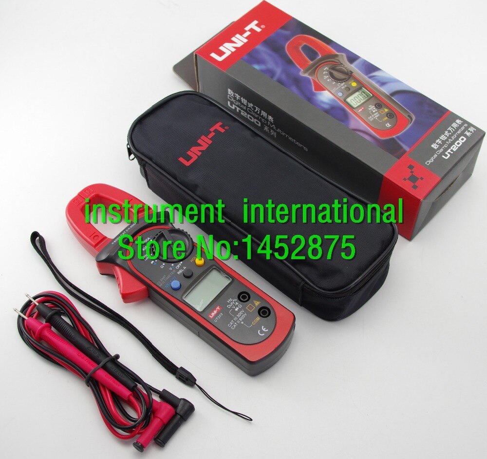UNI-T UT203 Digital Handheld Clamp Multimeter Tester Meter DMM CE AC DC Volt Amp