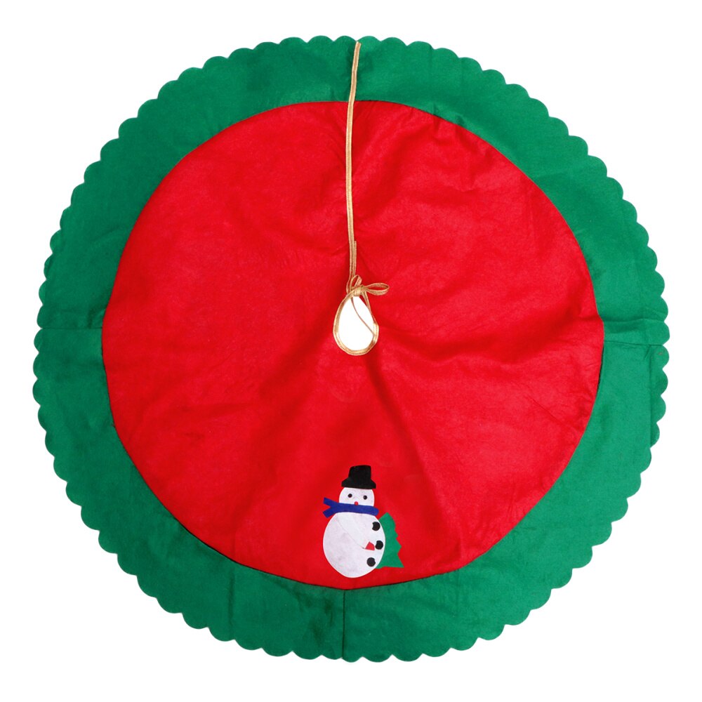 1Pc Christmas Tree Skirt Decorative Props Party Tree Apron Floor Ornaments: White
