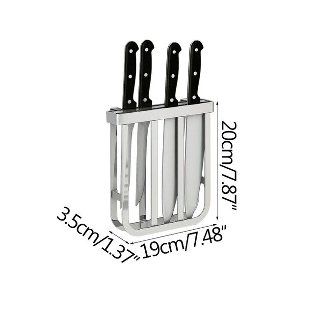 DIY Drain Basket Sink Organizer Stainless Steel Dish Rack Fruit Baskets Dish Drying Rack Organization Shelf Kitchen Accessories: Knife rack