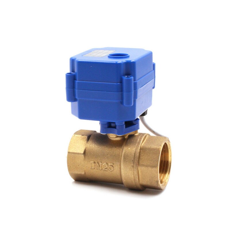 DN25 Brass 1 inch Two Way Motorized Ball Valve DC5V 12V 24V AC220V Electric water valve 1" CR01 CR02 CR03 CR04 CR05