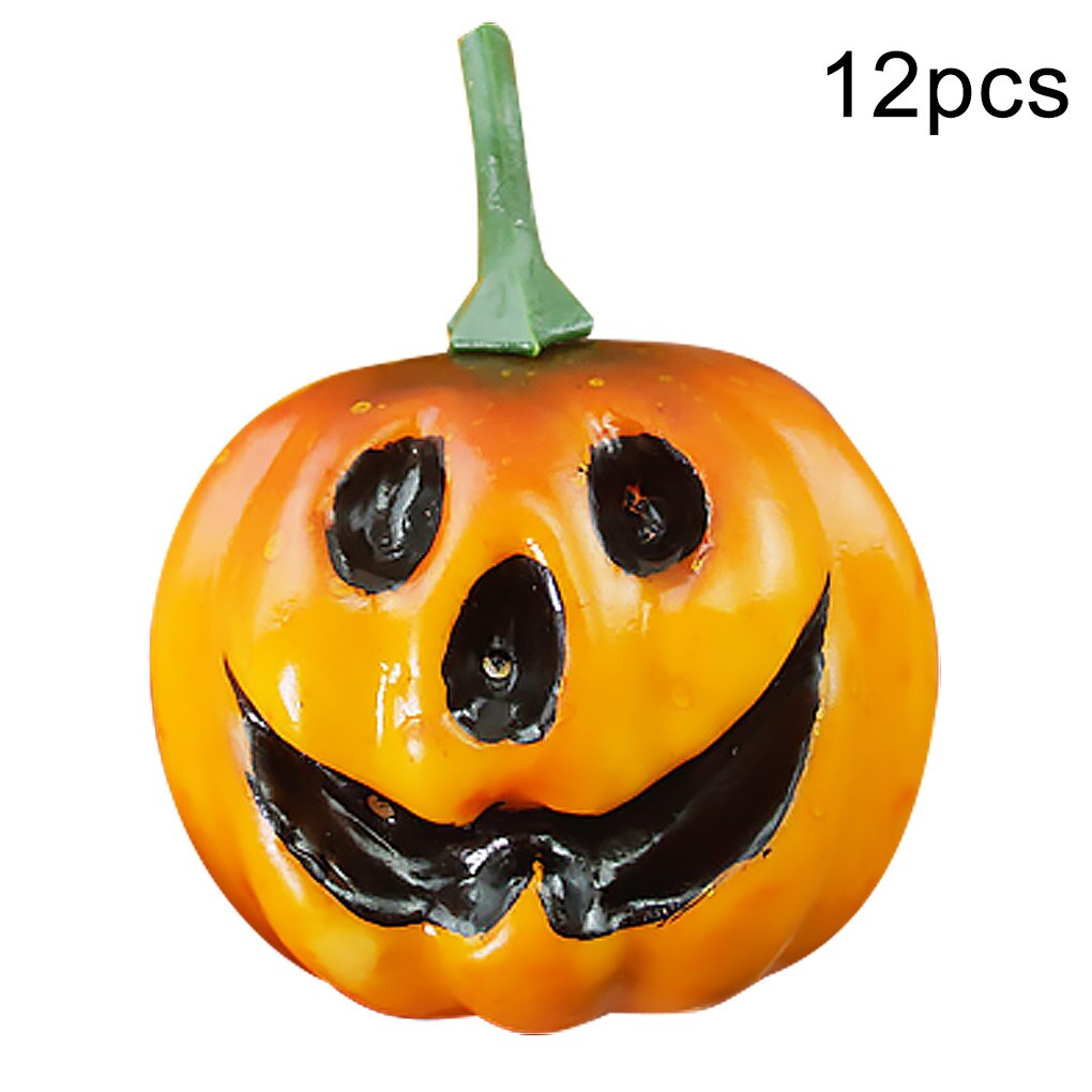16pcs Artificial Pumpkin Foam Simulated Cute Mini Pumpkin Festival Halloween Party Garden Table Decor Ornament Craft Photo Prop