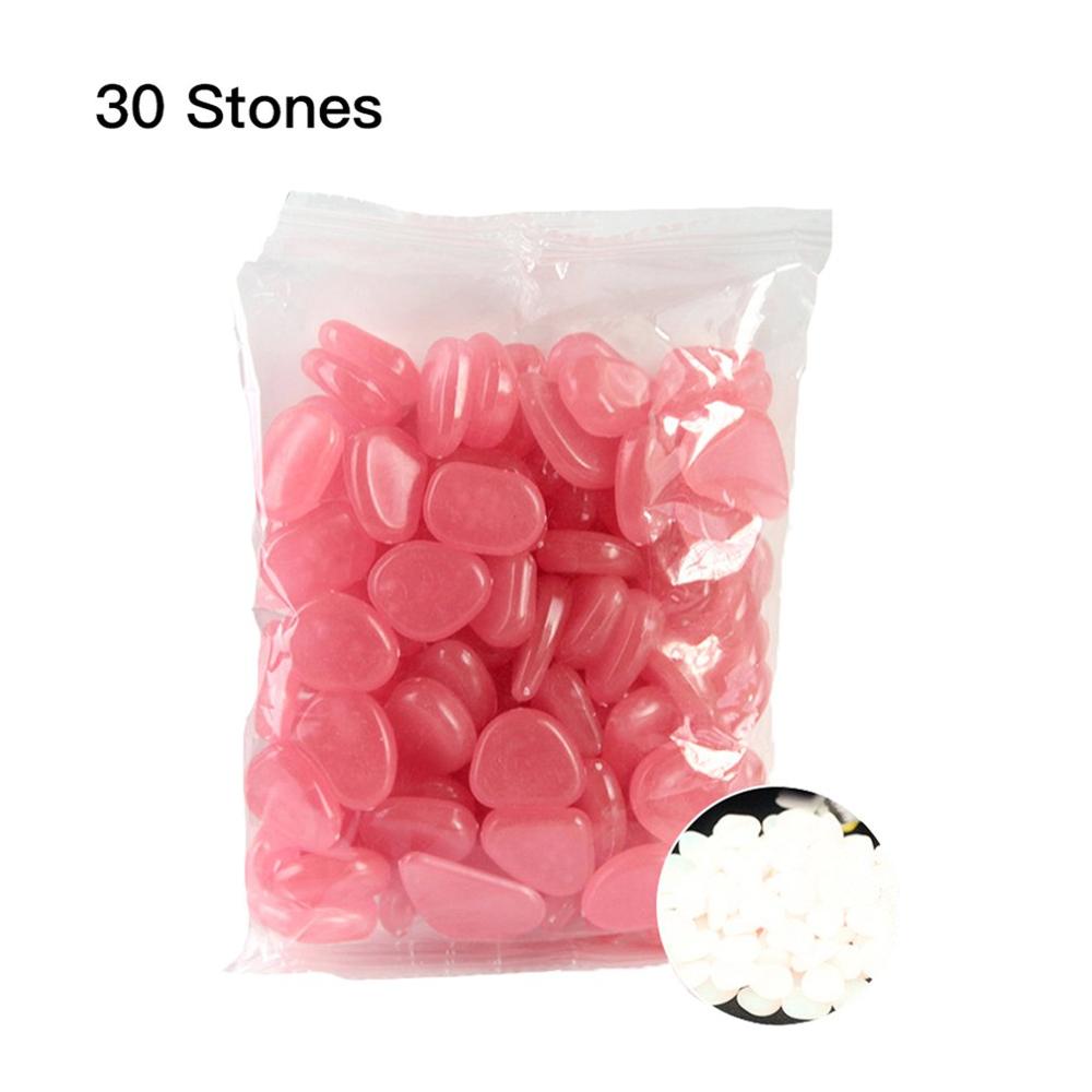30 Pcs Glow in the Dark Garden Pebbles Glow Stones Rocks for Walkways Garden Path Patio Lawn Garden Yard Decor Luminous stones: Ivory